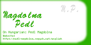 magdolna pedl business card